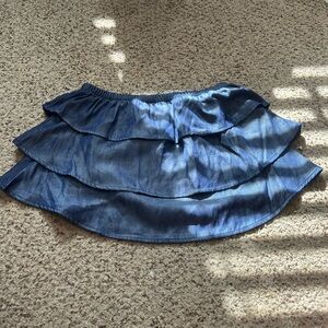 SHEIN Indigo Layered Mini Skirt